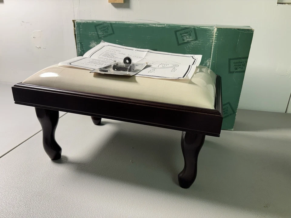 Vintage Queen Anne Footstool Assembly Kit – Complete w/ Cushion - NEW - Image 2 of 4