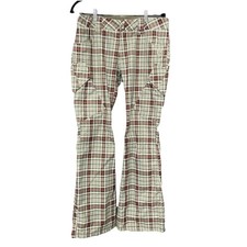 Burton Dryride Ladies S Cargo Gloria Tartan Plaid Winter Ski Snowboard Pants
