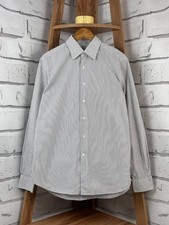 Valentino Dress Shirt Long Sleeve Button Up White Black Size 43/17