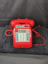 Vintage Red Desktop Pay Phone Model CKT 676 Tested 