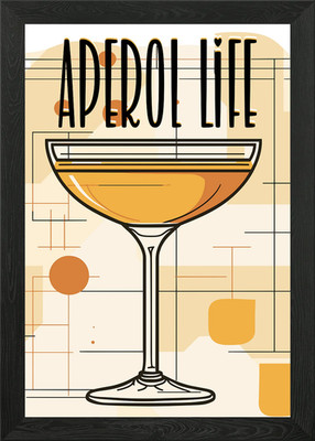 Original Aperol Cocktail Poster Framed Wall Art Poster Canvas Print Picture