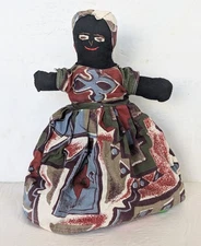 Folk Art Flip Topsy Turvy Turnabout Reverse Jamaican Rag Doll