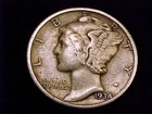 1934-P  Mercury Dime, Very Fine Grade.