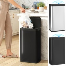 Stainless Steel Automatic Sensor Bin, 45L Rubbish Bin for Recycling and Waste
