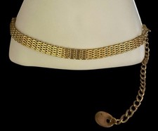 Retro Goldtone Metal Vtg 1980 Fashion - Panther Link Belt/ Waist Chain 28  -40  