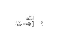 Metcal STTC-825P Cartridge, Chisel, Power, 1mm 0.039 In 