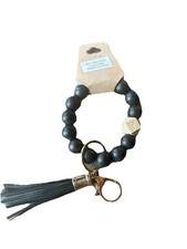 Beaded Key Ring Bracelet With Tassels