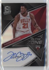 2019-20 Panini Spectra In the Zone Auto 11/75 Thaddeus Young #IZ-TYG Auto 1d0h