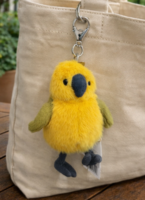 Jellycat Budgeby Parrot Plush Keychain Bag Charm Cute Soft Toy