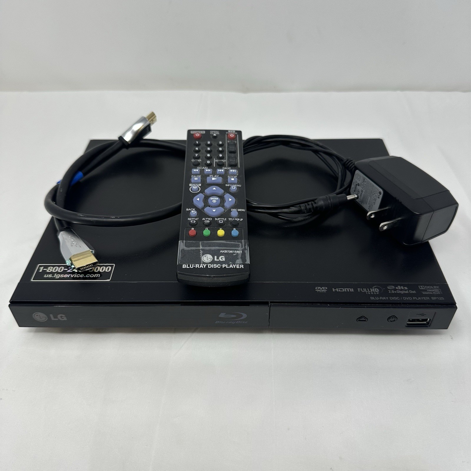 LG Blu-ray Disc/DVD Player 1080p Full HD HDMI w/ Remote & HD