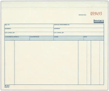 Adams Invoice for Services Unit Sets, 7.44 x 8.5 Inches, White/Canary/Pink 