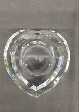 Vintage Oleg Cassini Crystal Heart Votive Holder IOB