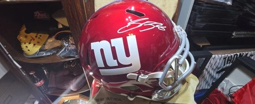 SAQUON BARKLEY NY GIANTS FULL SIZE SIGNED/AUTOGRAPHED BECKETT COA WITTNESSED.