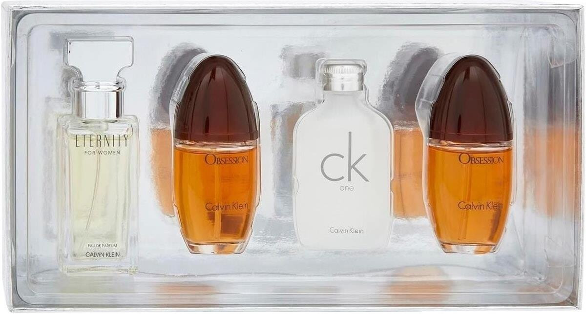 Calvin Klein Women's Amber/Green Miniature Gift Set 15Ml Eternity Edp + 15Ml Ck One Edt + 2 X 15Ml Obsession Edp - Image 2