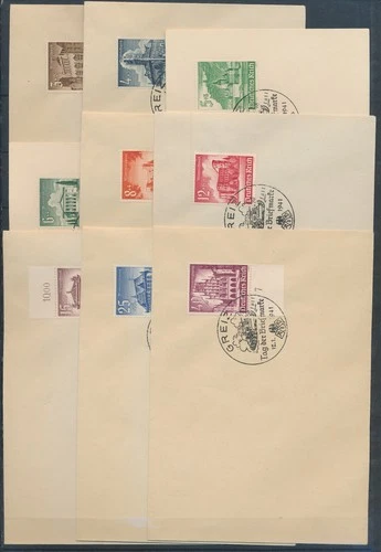 XE61913 Germany 1941 Reich monuments FDC's used