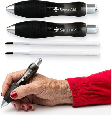 Fat Heavy Weighted Pens | Set of Two Super Big Pens Including TWO BONUS INK REFI
