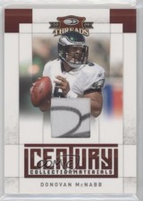 2009 Donruss Threads Century Collection Materials Prime 43/50 Donovan McNabb 2d8