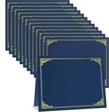 Certificate Holders 12 Pack Navy Blue Diploma Holders W/ Gold Foil Border