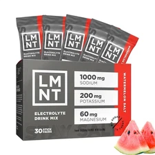 LMNT Zero Sugar Electrolytes - Watermelon Salt | Drink Mix | 30-Count