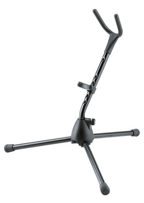 K&M 14315 Sopran-Saxophonständer gebogene Saxophone Klappfüße Faltbar Schwarz