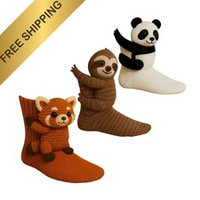 3D Cute Animals Socks Knitted Animals Floor Socks Unisex Funny Warm Winter Gifts