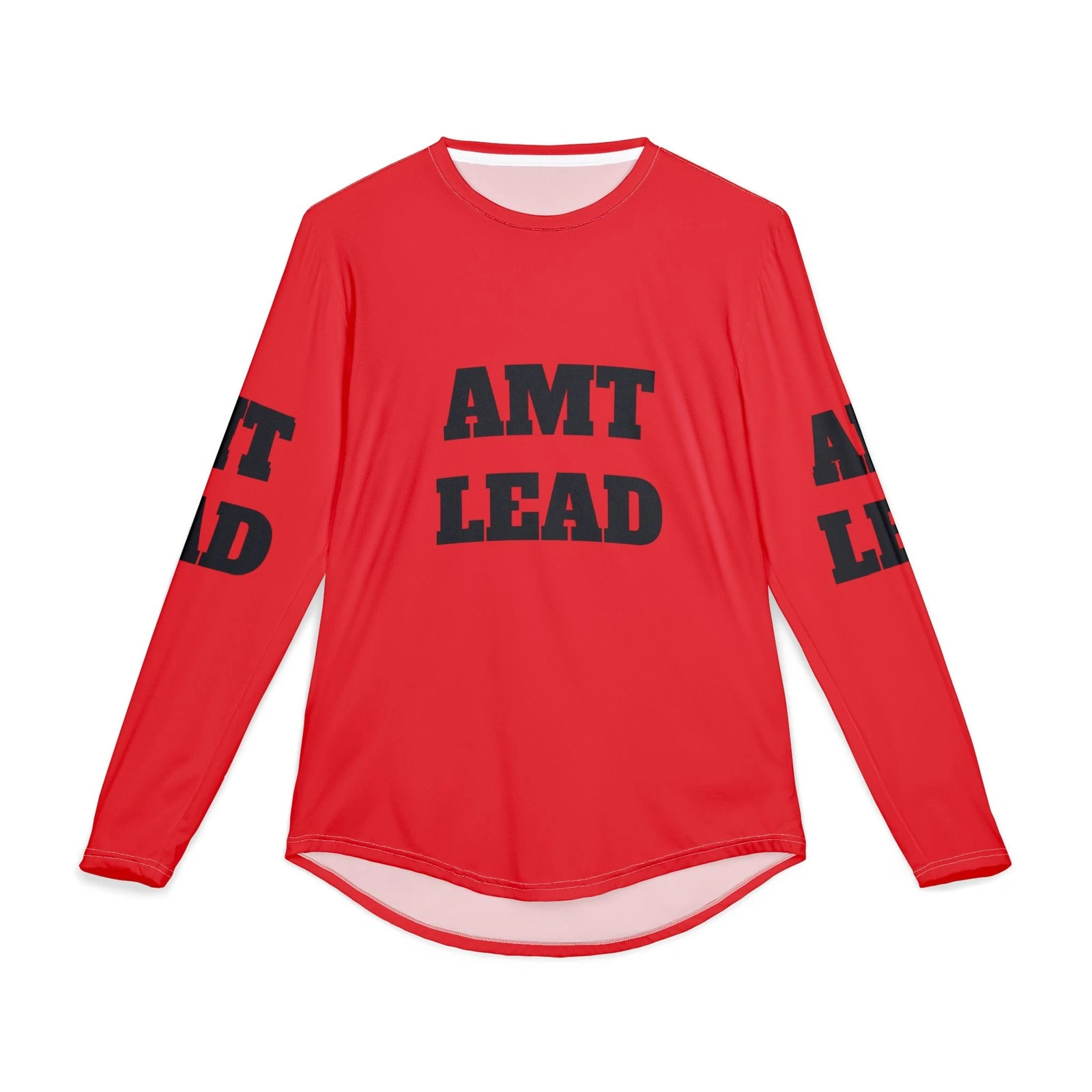AMT Lead Men's UV Protection Red Long Sleeve Shirt, Aviation Maintenance, MRO