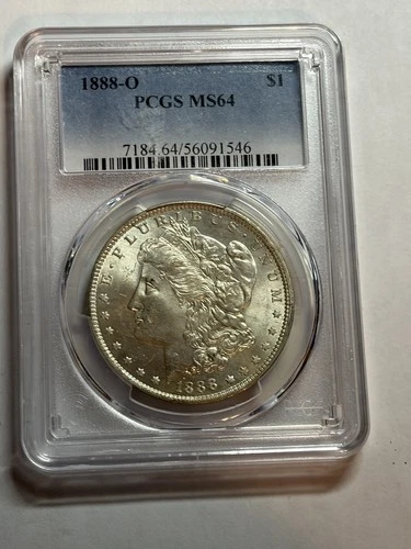 1888-O Morgan Silver Dollar PCGS MS64 Blast White Better Date