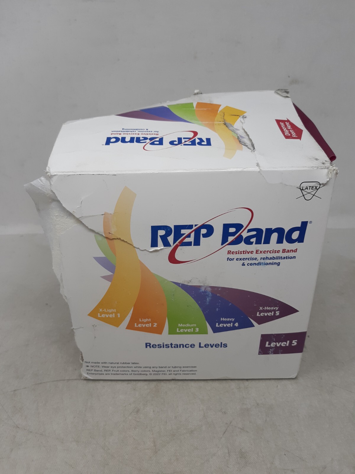 Rep Band Exercise Band - Latex Free - 50 Yard - Plum, Level 5