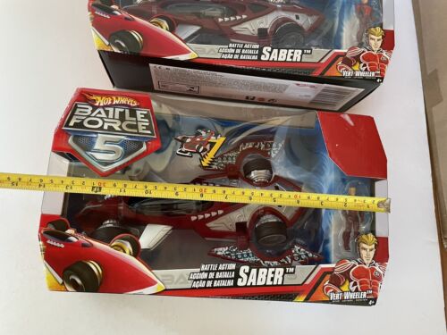 Lot Of 2 Hot Wheels Battle Force 5 Saber Vert Wheeler New Sealed Box