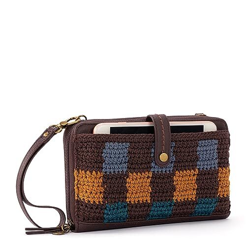 The Sak Iris Large Smartphone Crossbody Bag in Crochet and Faux Leather Conve... eBay