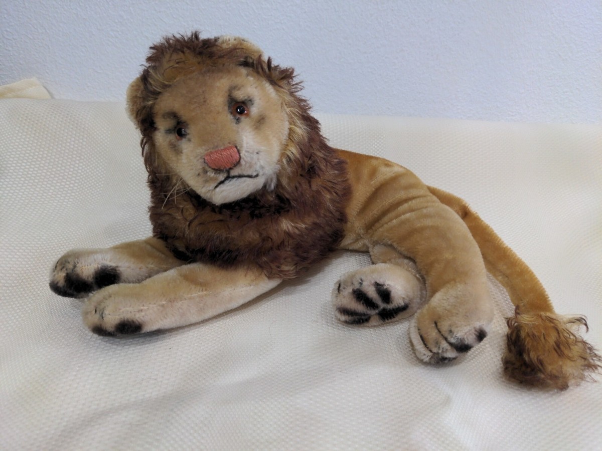 Vintage Medium 1950s Steiff Lion In Great Condition All