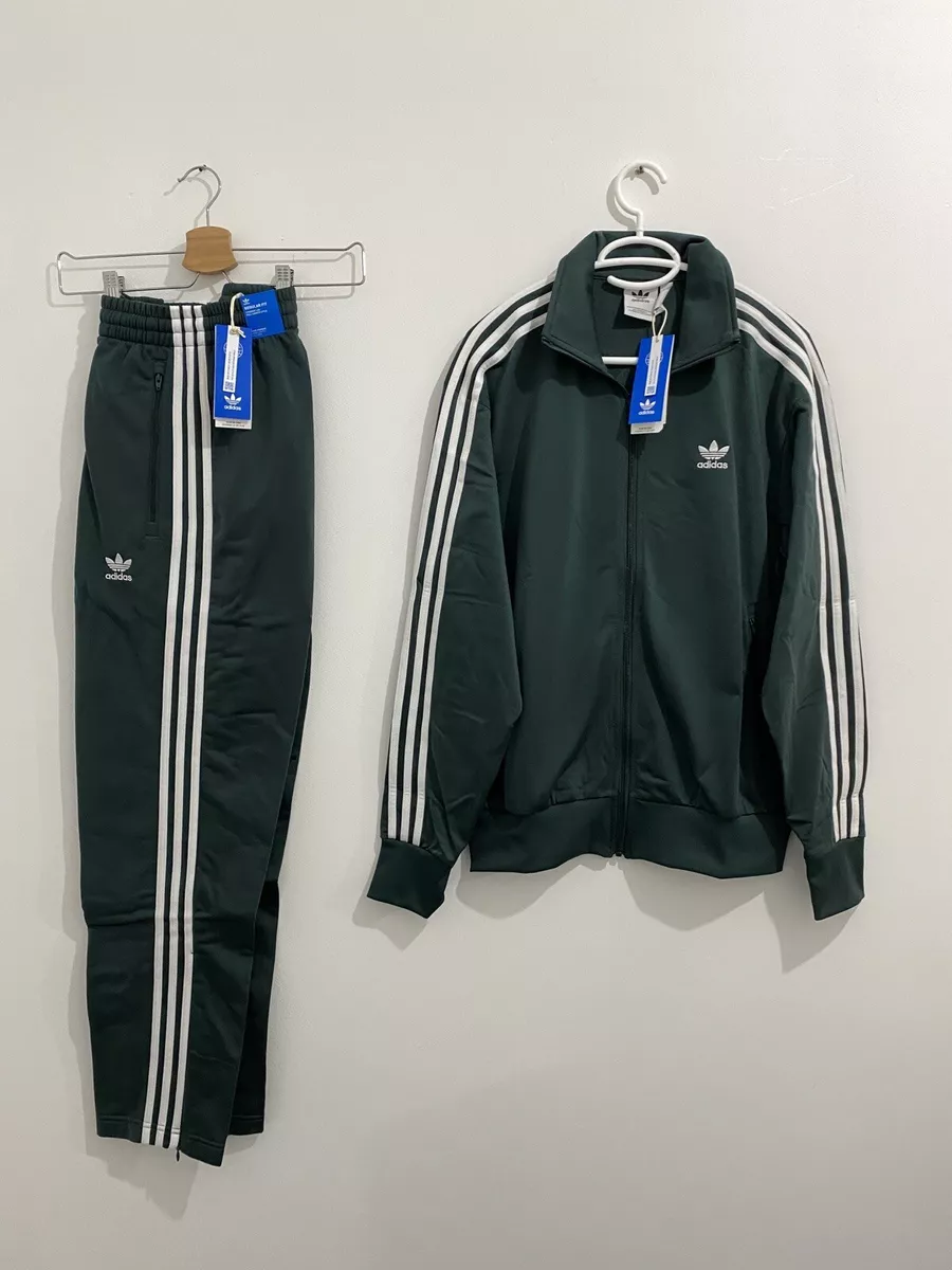 Green and clearance white adidas tracksuit
