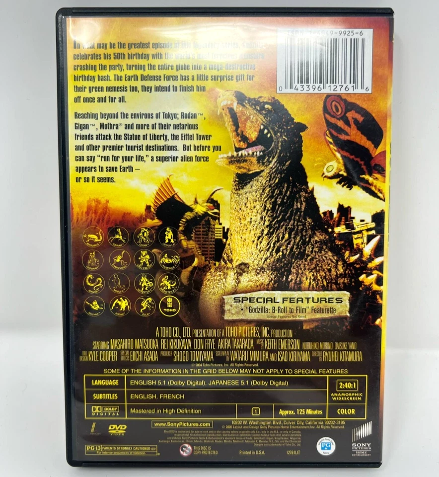 Godzilla - Final Wars (DVD 2005) 50th Anniversary CIB Complete - Image 2 of 3