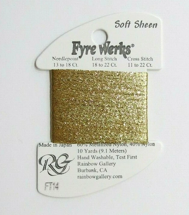 Rainbow Gallery Fyre Werks Soft Sheen Metallic Fiber Thread Needlepoint  - Image 2 of 4