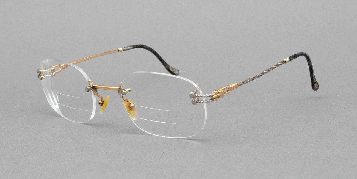 Fred Lunettes Orcade Gold Silver Rimless Rope Eyeglasses Frame 135 France Read