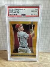 2013 Select Prizm Gold #22 Mike Trout ANGELS 12/25