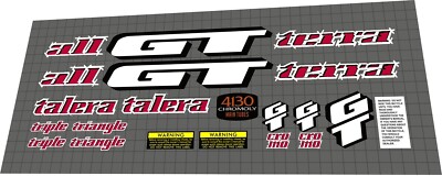 1995 GT Talera bourgundy white DECAL SET