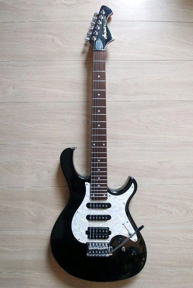Aria Pro II Rev-Sound Series RS-380 Black Color Electric Guitar with Soft Case