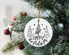 Farmhouse Christmas Ornament Tree Decor Handmade Ornament Holiday Decor Gift