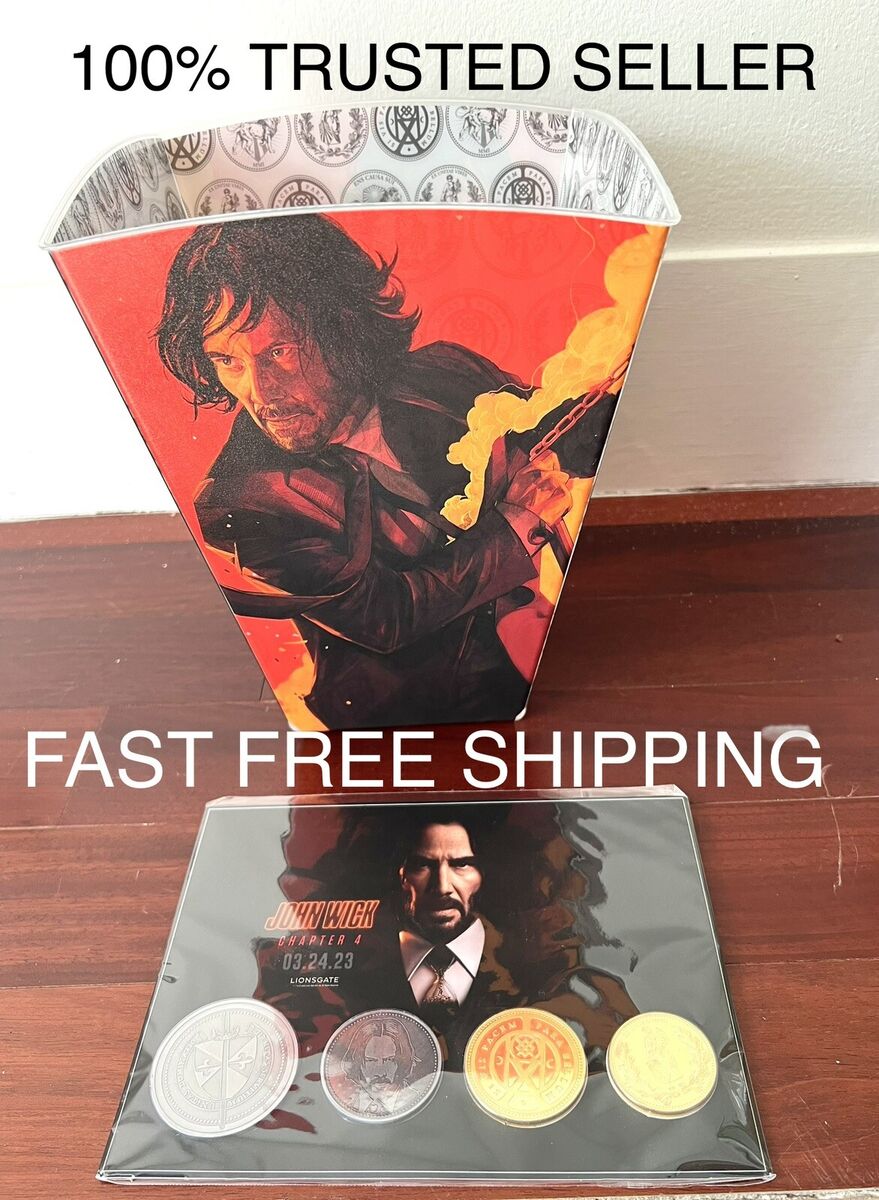 ✓ John Wick Ch. 4 Popcorn Bucket + Collectible Coins AMC Exclusive ✓ SHIPS  ASAP!