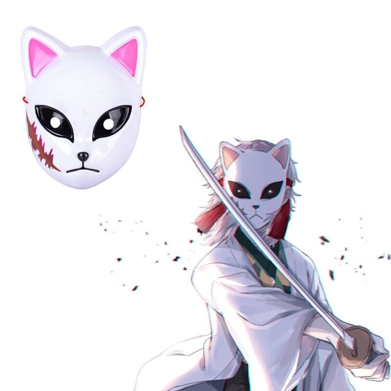 Demon Slayer Fox Mask, Mask Demons Anime, Oni Masks Costumes