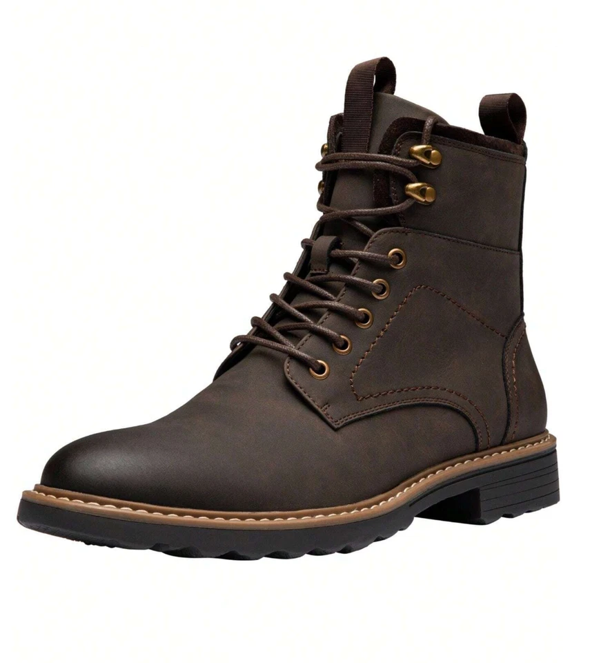 Botas Botines Calzado Zapatos de Vestir Formales Para Hombres Tacon Bajo Marrón Foto 4 de 4