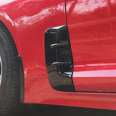 Für Kia Stinger Auto Seitlich Kotflügel Lufteinlässe Rahmen Abdeckung Schwarz