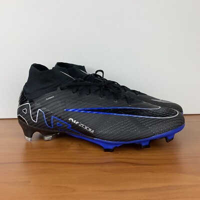 Nike Zoom Superfly 9 Elite FG Soccer Cleats Black Royal DJ4977-040 Men's Size 13
