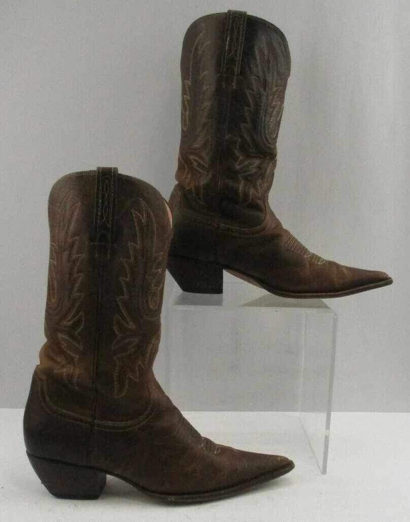 Ladies Charlie 1 Horse Brown Leather Pointed Toe Western Boots