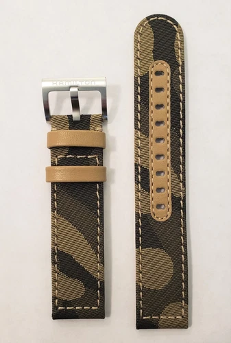 Original Hamilton 20mm Military Camouflage H705350 Green Beige Watch Band Strap