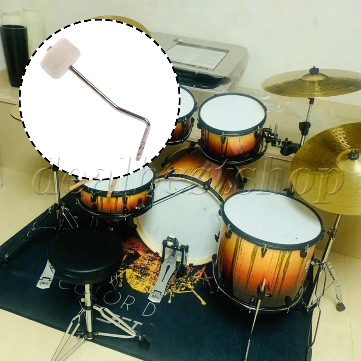 パーカッション・打楽器 Bass drum beater set! Amazon.com: TUOREN Stainless Steel Shaft Bass Drum Beater