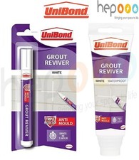 UniBond Anti Mould Grout Reviver 7ml Pen or Grout Reviver Tube 125ml - White