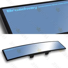 UNIVERSAL CONVEX 360MM WIDE BROADWAY BLUE TINT INTERIOR CLIP ON REAR VIEW MIRROR