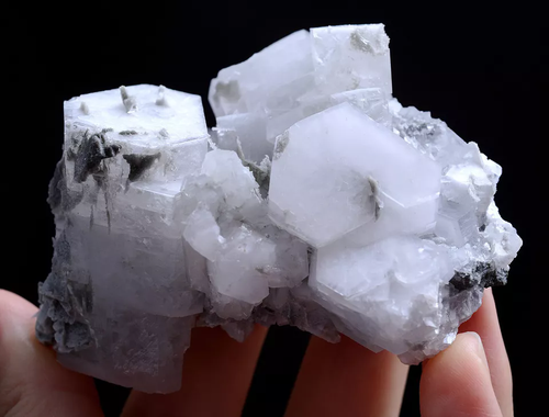 Esemplare minerale di calcite fluorescente rosa esagono colonna naturale 147 g/Cina - Foto 5 di 10
